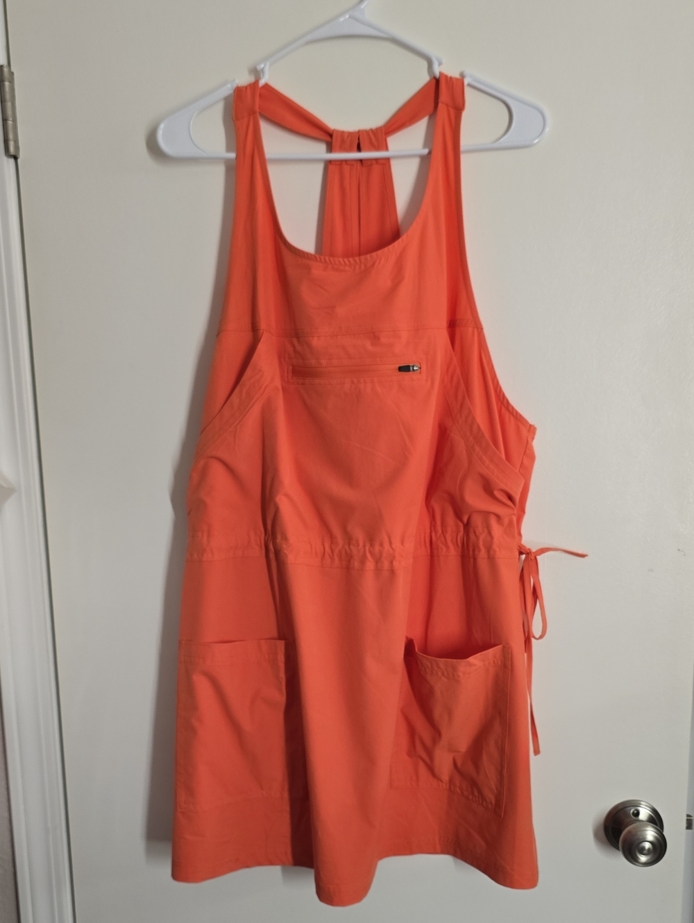 Orange One-Piece Apron Dress